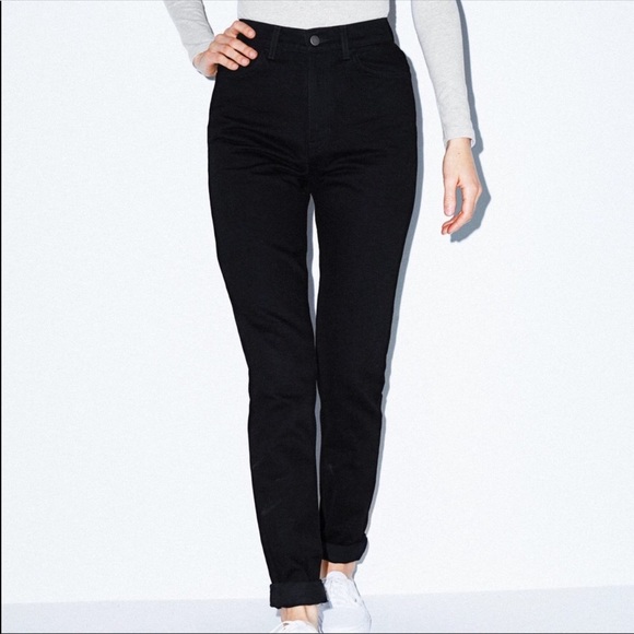 American Apparel Denim - American apparel high waist black mom jean